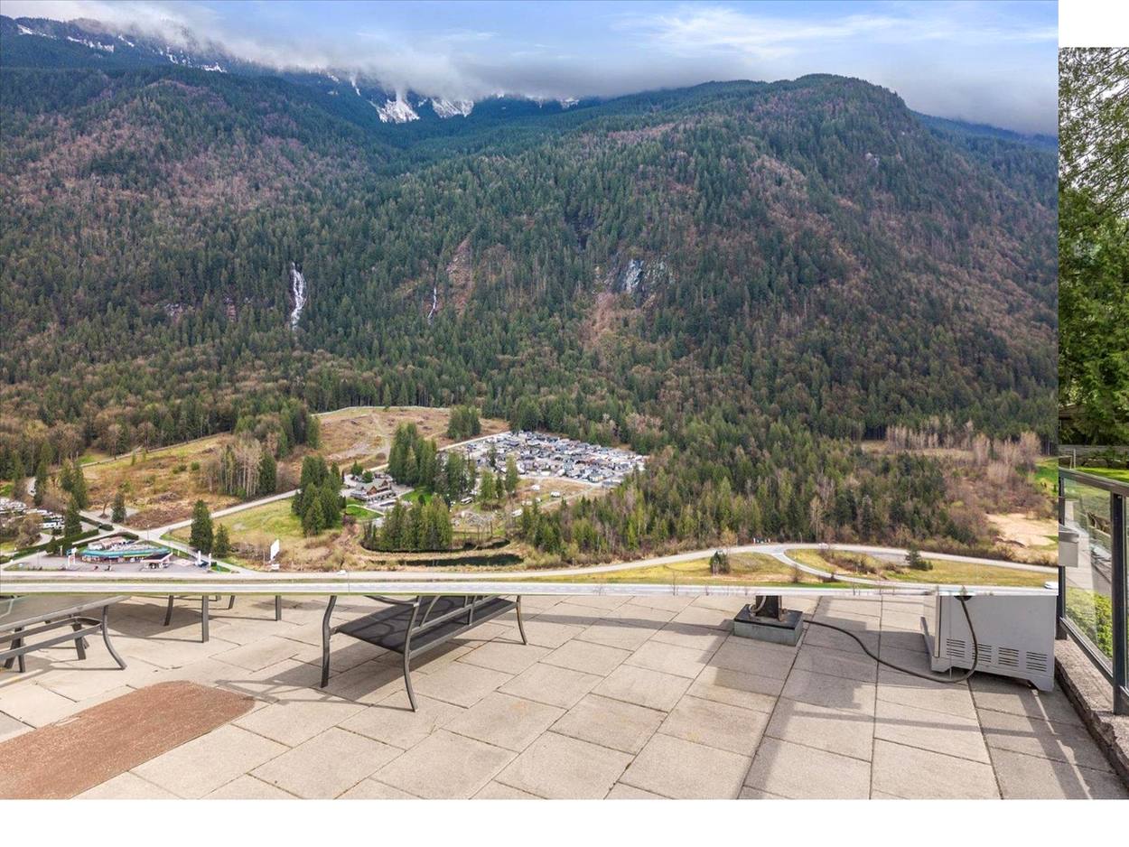 Bridal Falls Resort nestled in the mountain valley